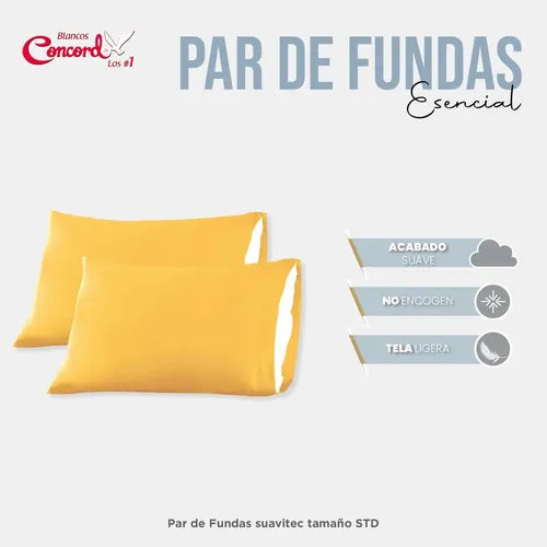 Par De Fundas Esencial Mostaza